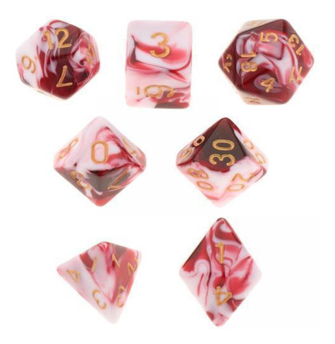 2 X 7 Juegos De Tableros De Dados Dados De Rojo