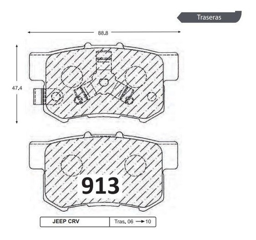 Pastillas Traseras Honda Crv 2.4--del 2004/2011 Leer