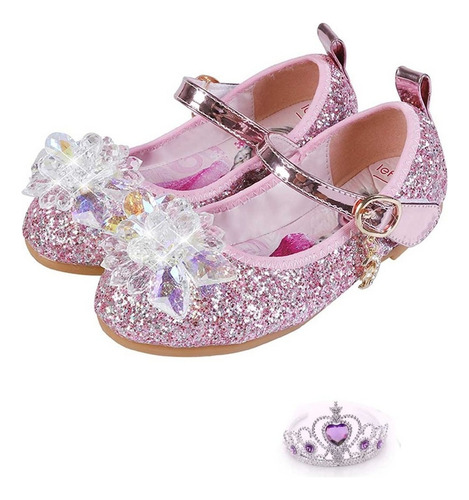 Ch Zapatos Suela Blanda Princesa Elsa Frozen, Sandalias For