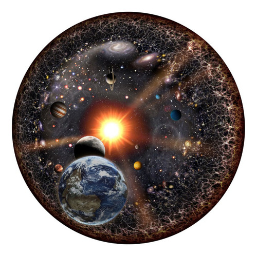 Rompecabezas Redondo, 1000 Piezas, Universo, Sistema Solar,