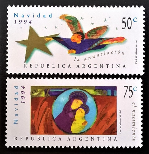 Argentina, Serie Gj 2694-95 Navidad 1994 Mint L13657