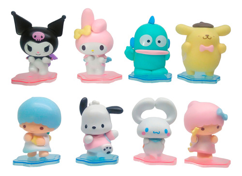 My Melody Coleccion X8 Figuras Kuromi Hello Kitty