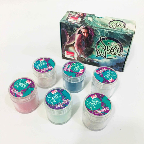 Gama 6 Acrílicos, A , Uñas Esculturales Fantasy Nails Color Evil Siren