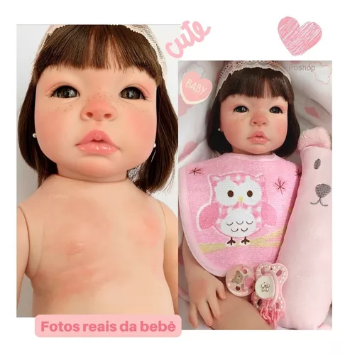 Kit roupinhas boneca bebe reborn rosa acessorios - Poshop Bebê