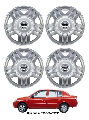 Set Polveras Cubiertas 4pz Platina 2006 Nissan