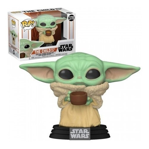 Pop! Funko Baby Yoda Com Copo | Star Wars Mandalorian - #378