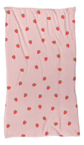 Cobija Frazada Patrones Varios Diseños Ligera Ultrasuave Fresas Lisa