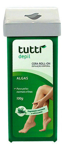 Cera Roll-on De Algas Refil 100g Tutti - Para Depilação