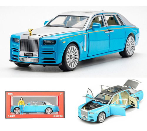 Rolls Royce Phantom Miniatura Metal Coche Con Luces Y Sonido