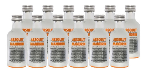 Vodka Absolut Mandarin Miniatura 50ml X12uds. (vidrio)