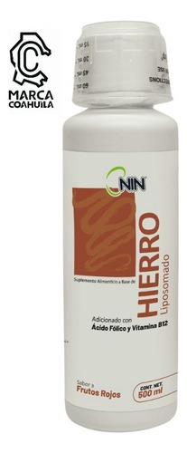 Hierro Liposomado B12 Y Acido Folico 500 Ml Nin