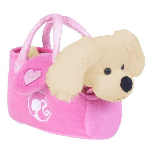 Barbie Pelucia Na Bolsinha Cachorrinho Creme Fun 7347-4