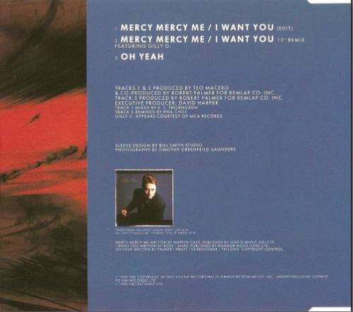 Cd Mercy Mercy Me / I Want You (robert Palmer) Estándar