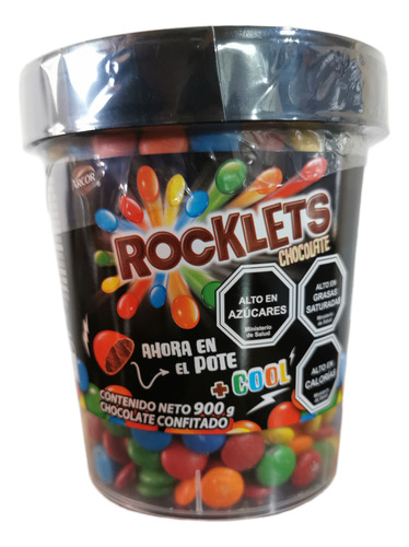 Rocklets 900g Arcor Chocolate Confitado | Pote Grande