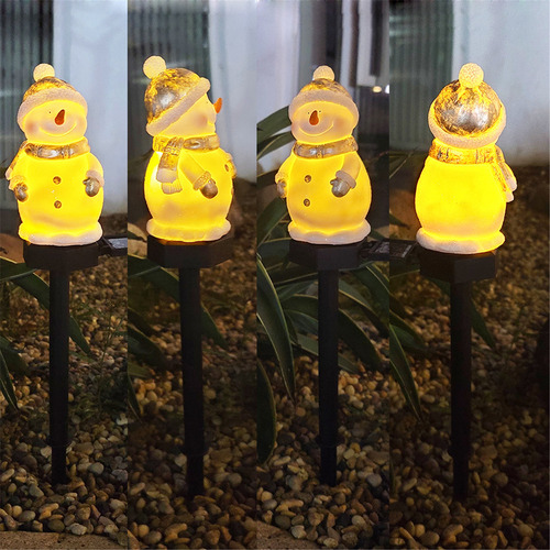 Luz Led Para Jardín, Navidad, Césped, Muñeco De Nieve, Enchu