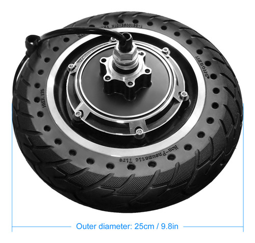 Patinete Eléctrico Hub Motor Tires Con Rueda Delantera De 10