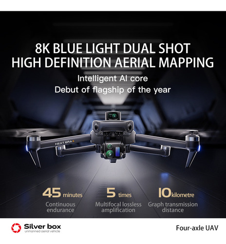 Dron Profesional P7 Max 8k Hdr Plegable Obstáculos Evitación