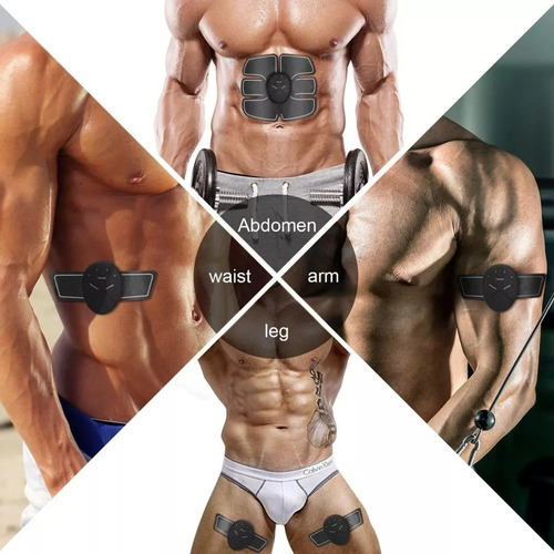 Estimulador Recarregavel Muscular Elétrico Choque Abdominal/