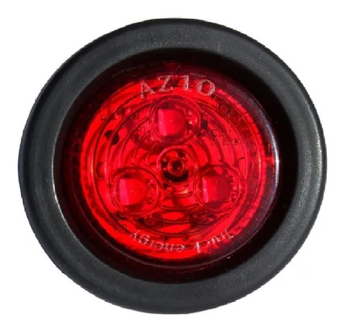 Foco Trocha Led Rojo 2 1/2  Pulgadas Bi-volts Rampla- Camión