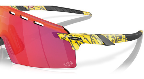 Gafas Oakley Encoder Strike Vented Tdf Prizm Road Pro, color negro, color varilla, color negro, lente negra, color rojo, diseño deportivo