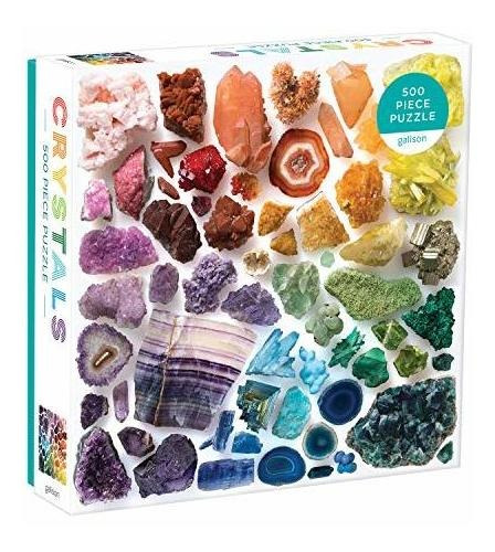 Galison Rainbow Crystals Jigsaw Puzzle, 500 Piezas, 20 X 20 