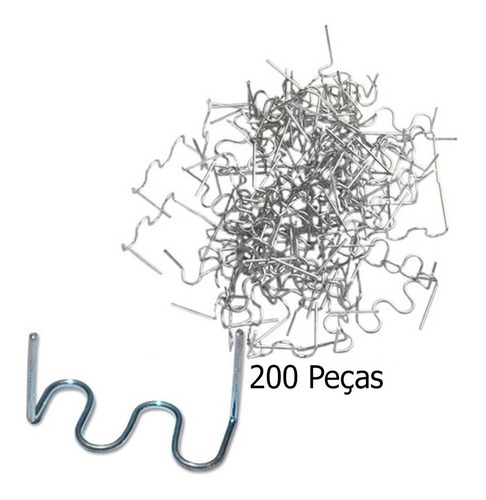 Grampo Soldador Plastico Parachoque 2 Pacotes 200 Unidades