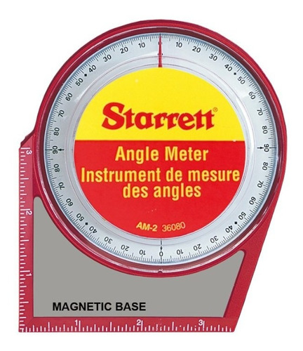 Medidor de ángulo Am-2 Starrett con base magnética de 0 a 90 grados