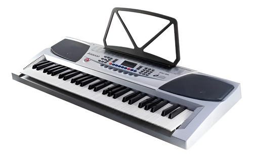 Organo Electrónico De 54 Teclas- Pantalla Led - Aw-96 Gris