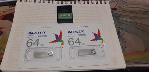 Memory Card Fmcb + 3 Usbs 64gb Con Juegos Para Ps2 Slim (Usado)