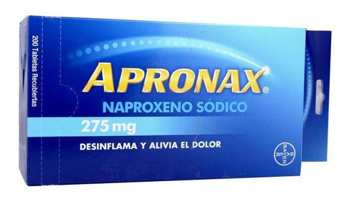 Imagen 1 de 3 de Apronax 275 Mg Con 200 Tabletas Recubiertas