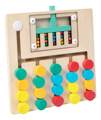 Tabla De Rompecabezas Montessori De Madera A Juego, 5 Colore