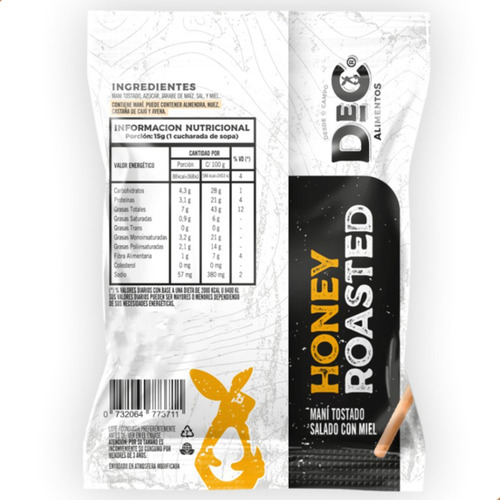 Imagen 2 de 6 de Mani Tostado Salado Con Miel Dec Alimentos Honey Roasted