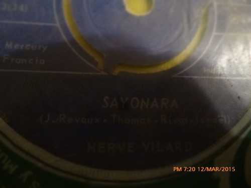 Vinilo Single - Herve Vilard --sayonara ( I39