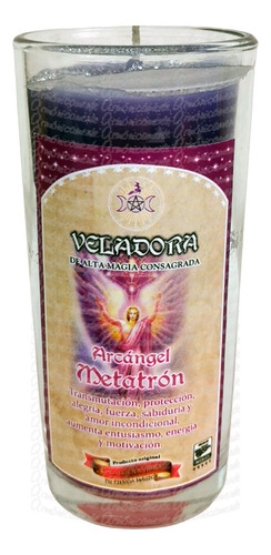 Veladora Arcángel Metatrón - La Buena Vibra Violeta Y Rosa