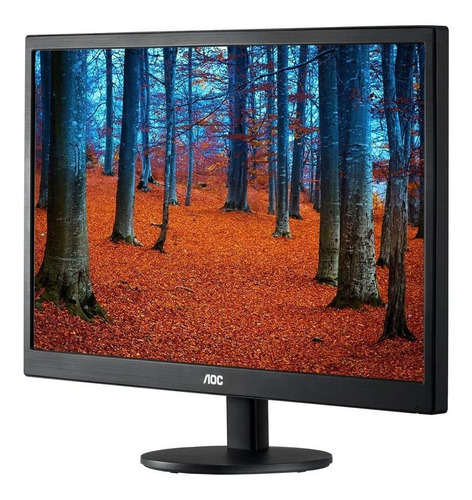 Imagem 2 de 5 de Monitor AOC E970SWN led 19" preto 100V/240V