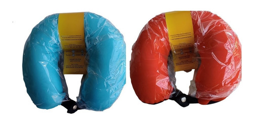 Imagen 1 de 6 de Combo 2 Almohada Cuello De Viaje Premium Memoria Inteligente