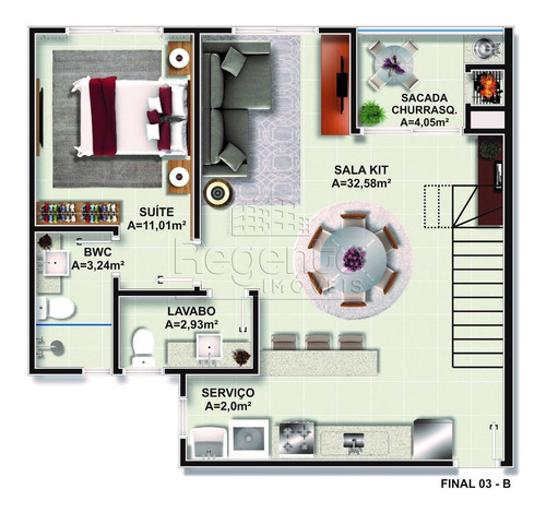 Imagem 4 de 6 de Residencial Floripa No Itacurubi Florianopolis - V-80810