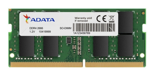 Memoria Ram Adata 4gb So-dimm Ddr4 2666 Mhz C19