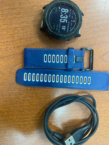 Reloj Garmin Fénix 6x Pro Gris Oscuro Liso Azul Marino Gris Oscuro (Usado)