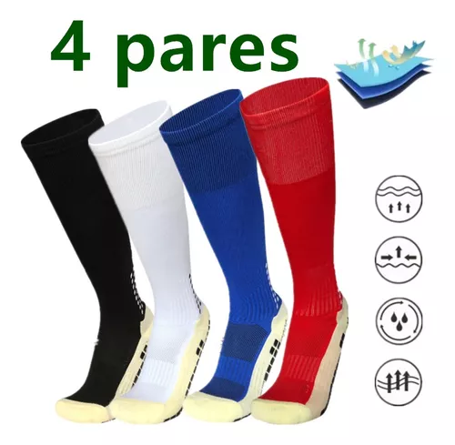 GENERICO 4 Pares calcetines fútbol media caña antideslizante alta calidad