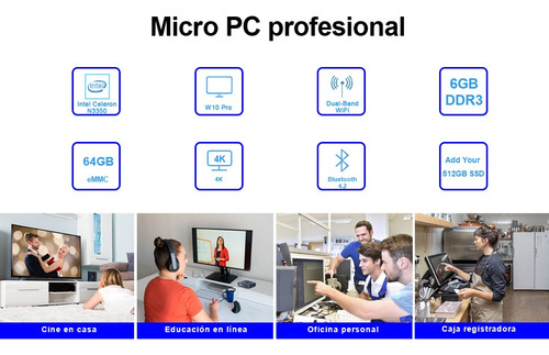 Mini Pc Uxx X20 Intel Apollo Lake Processor N3350 (Usado)