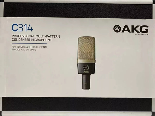 Microfone Akg C314 Condensador Multi-pattern Zerado Preto/cinza