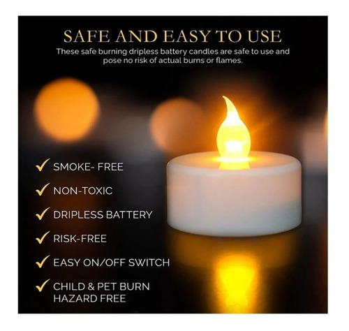 Imagen 3 de 7 de Juegos De Velas Eléctricas Para Decoración X 4