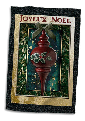 3d Rose Joyeux Noel - Feliz Navidad En Francés - Adorno De M
