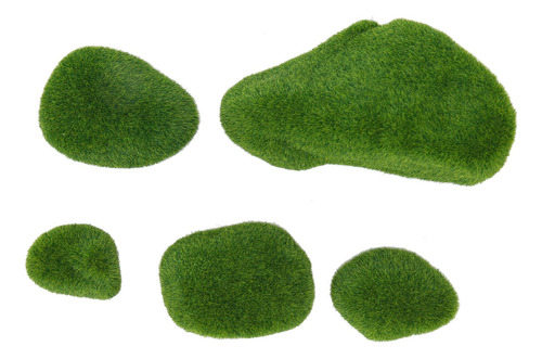 Piedras Verdes Cubiertas De Musgo, Rocas Artificiales Decora