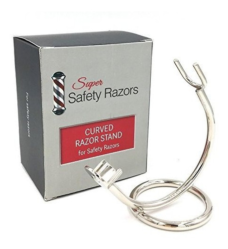 Curved Chrome Razor Stand For Razors Safety - Se Adapta A To
