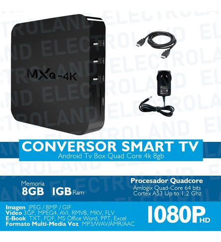 Convertidor Smart Convertir Tv Box Android Teclado Hdmi Rca