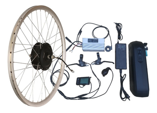Imagen 1 de 9 de Kit Bicicleta Electrica Motor Ebike 350w Potenciado  40km/h 