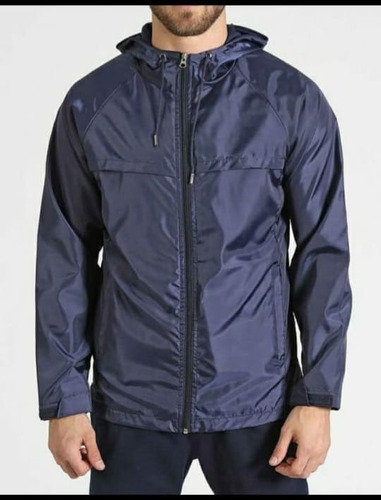 Campera Rompeviento Hombre Con Capucha H4600