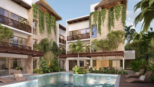 Imagen 2 de 19 de Departamento Con Estilo Rústico En Tulum P2731